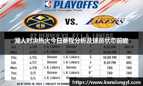湖人对决热火今日赛程分析及球员状态前瞻